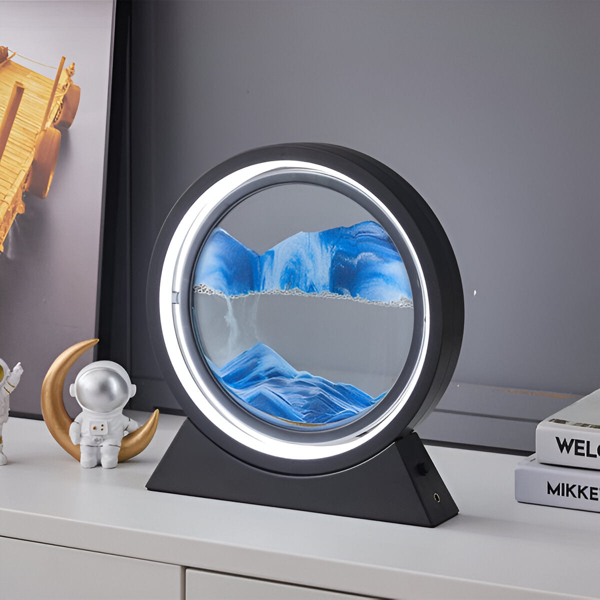 Sands of Time - Sand Art LED Tischlampe - Rotierende Sand Art Lampe-1