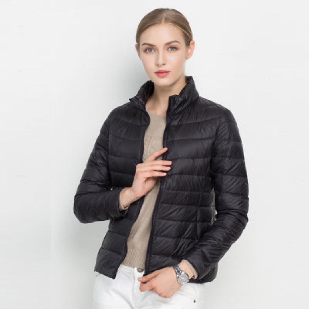 Damen Winter Steppjacke mit Langarm und wärmender Wattierung