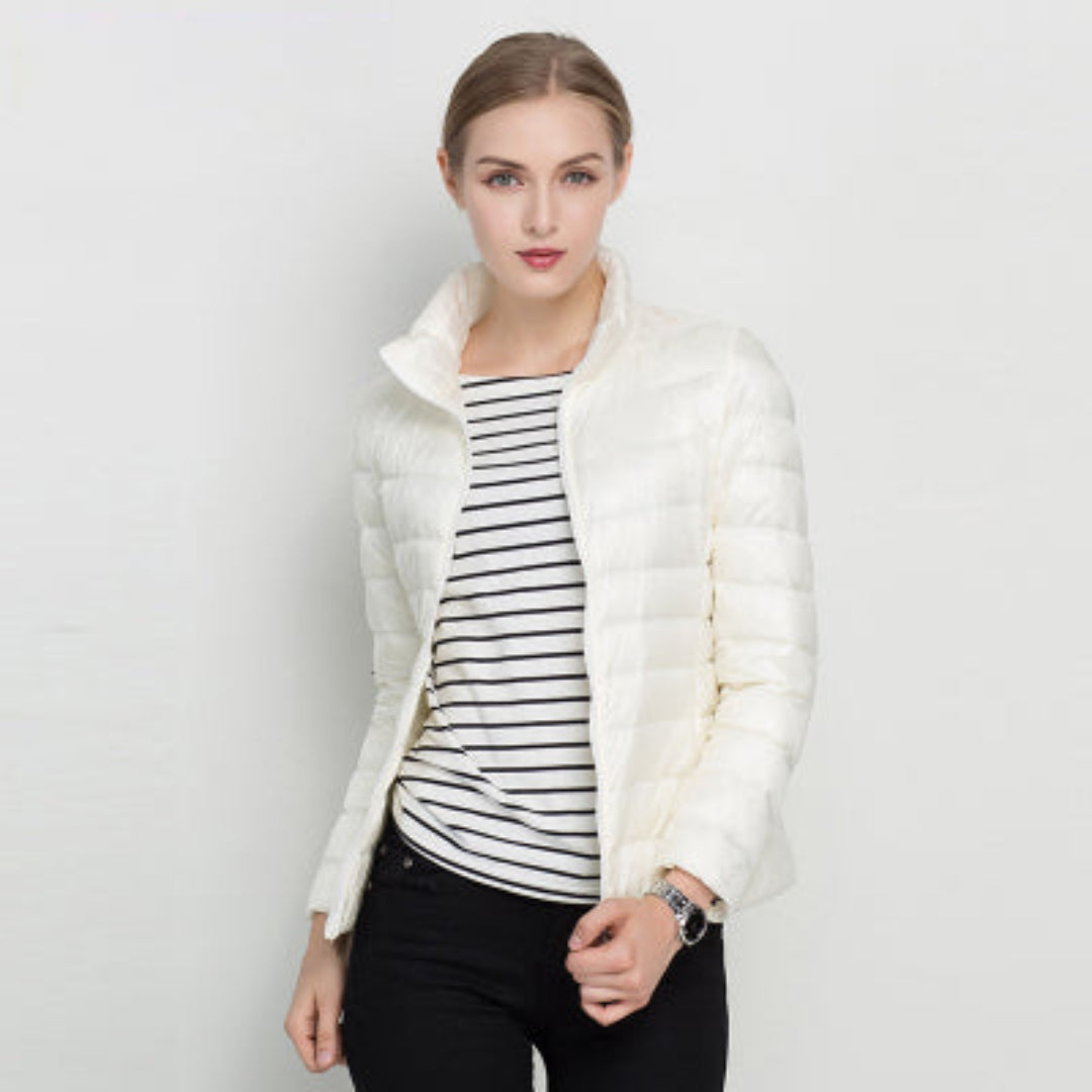 Damen Winter Steppjacke mit Langarm und wärmender Wattierung