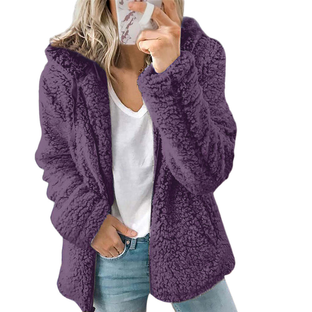 Damen Winterjacke mit Kapuze und warmer Fütterung