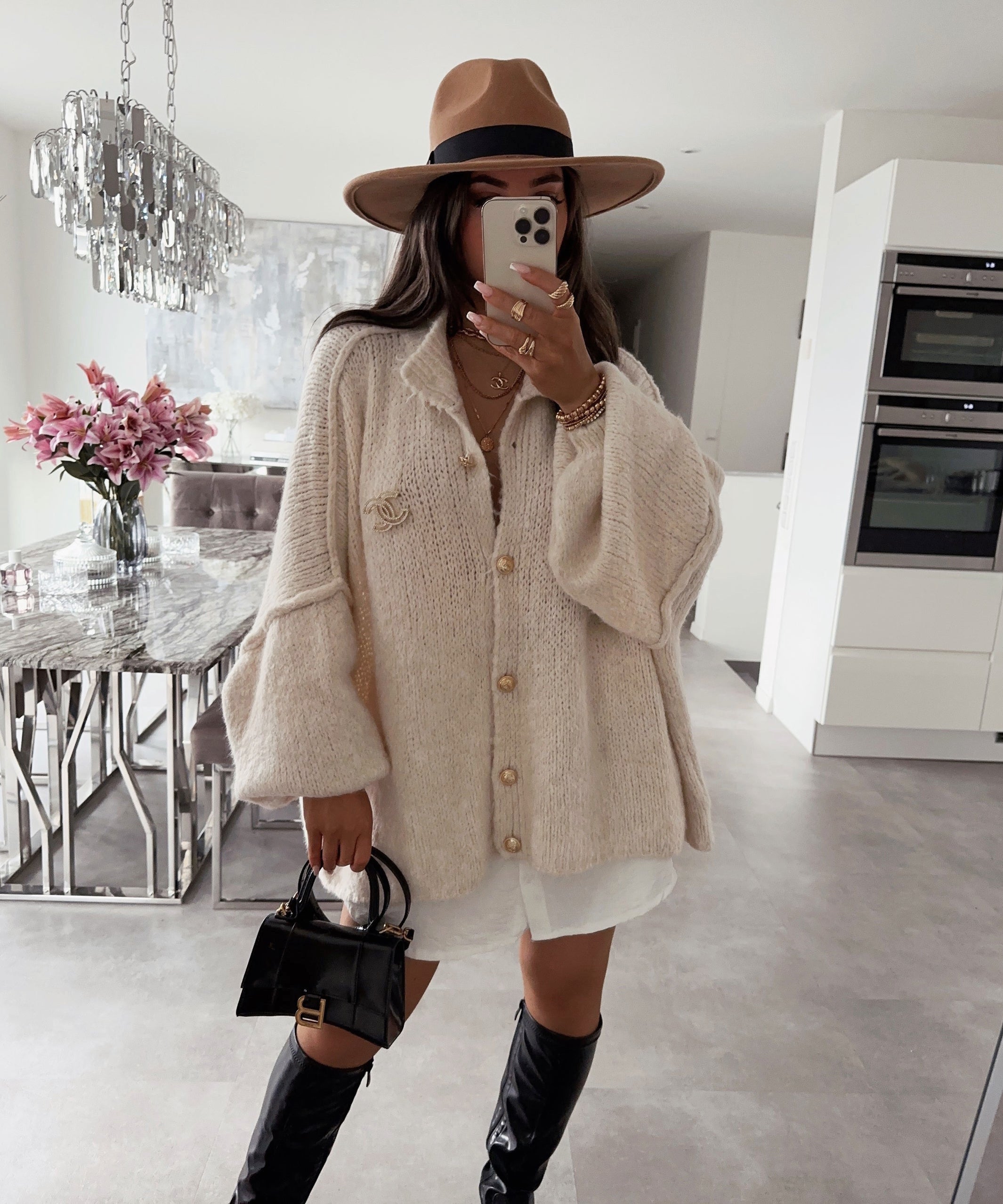 Damen Strickjacke im Oversize-Schnitt für kalte Tage