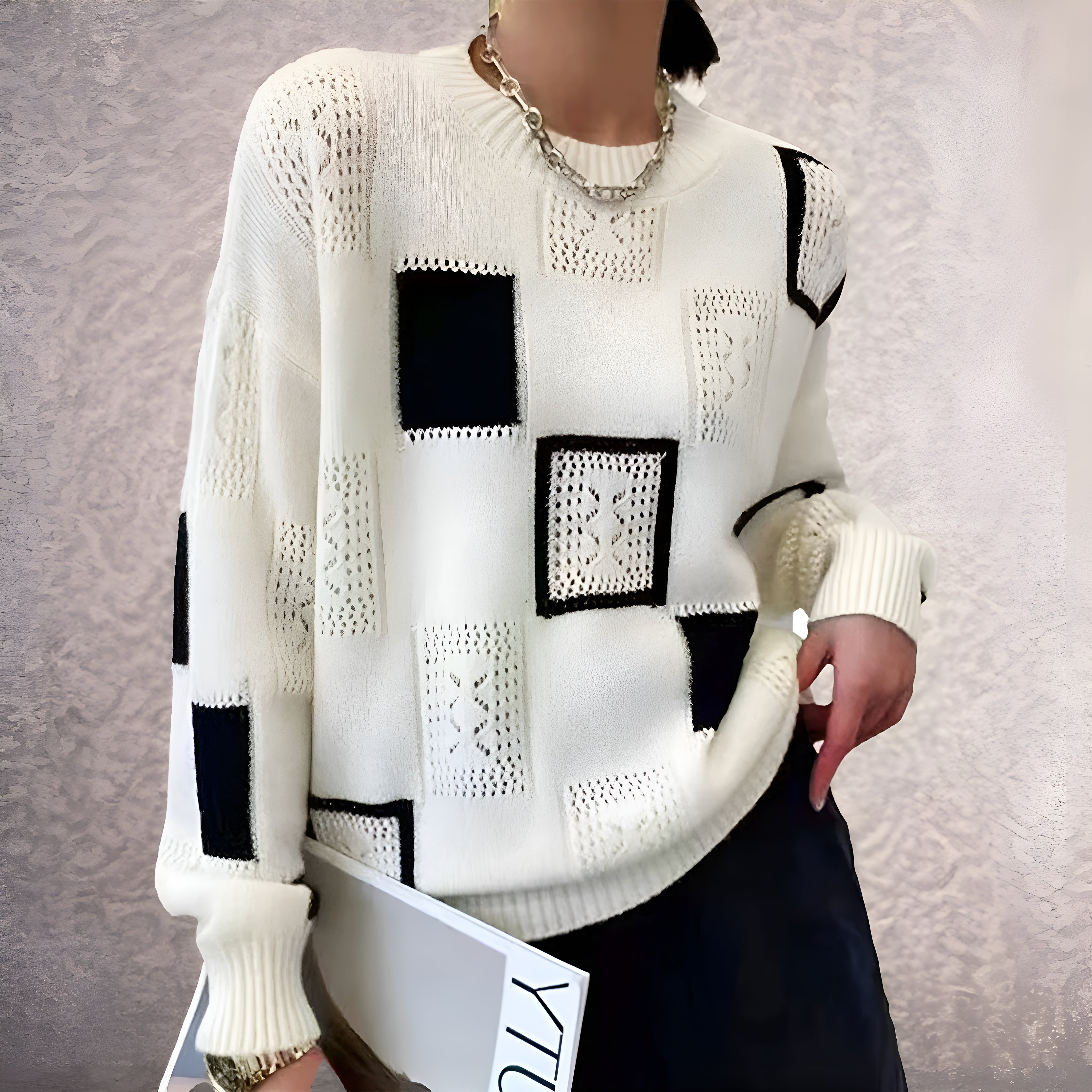 Damen Strickpullover mit klassischem Schnitt