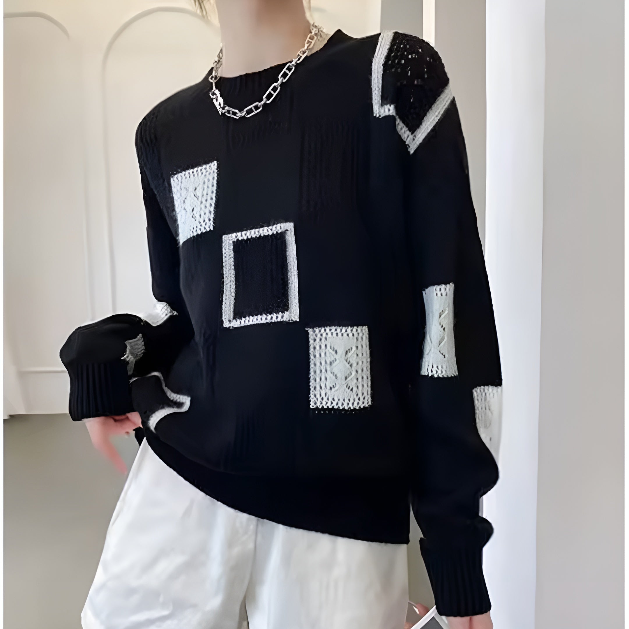 Damen Strickpullover mit klassischem Schnitt