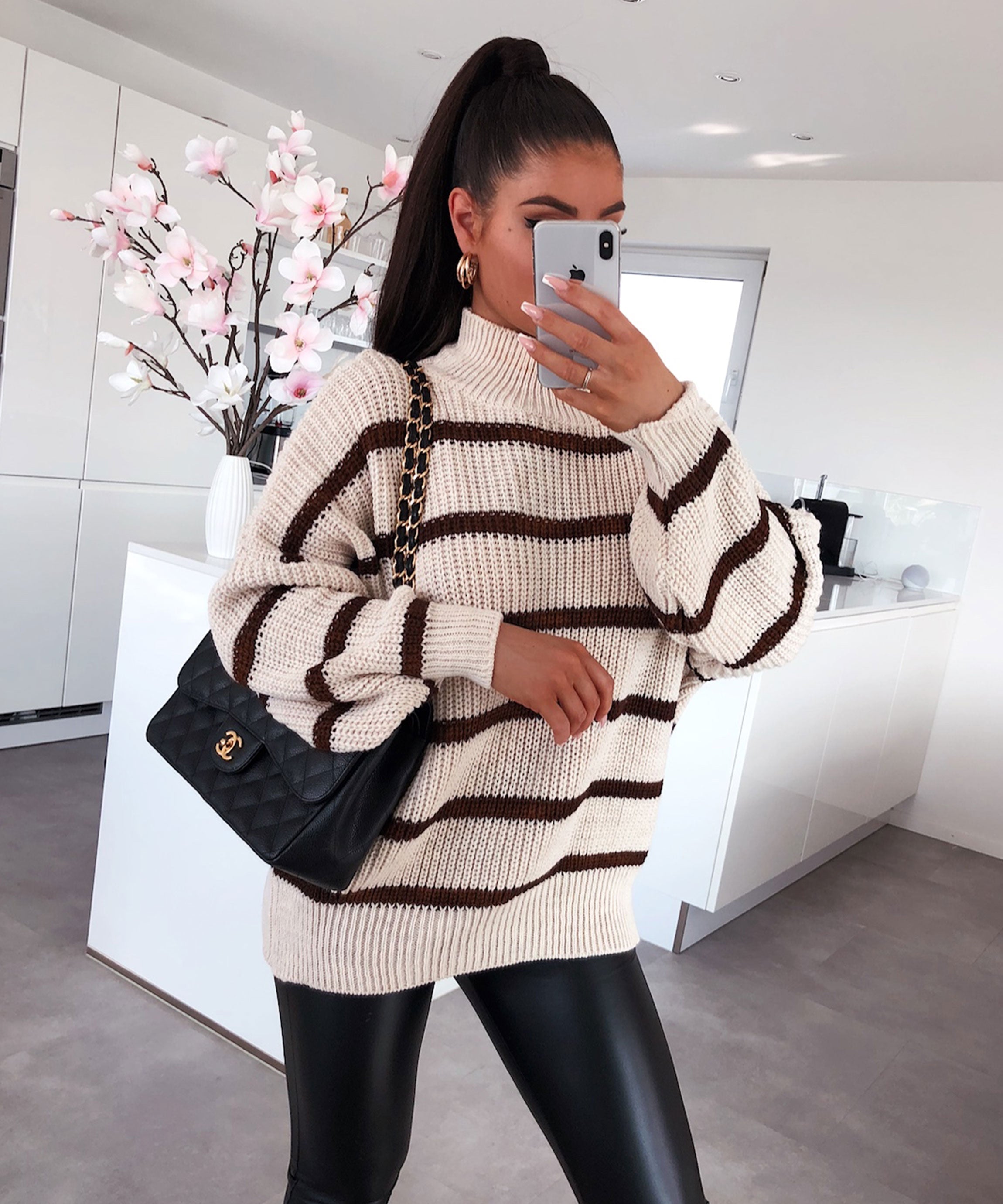 Damen Strickpullover in Beige
