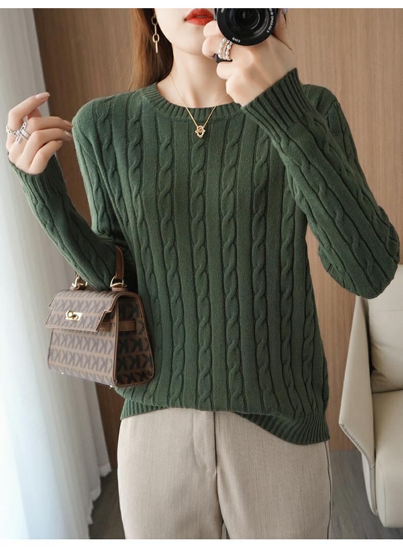 Damen Winterpullover mit Zopfmuster