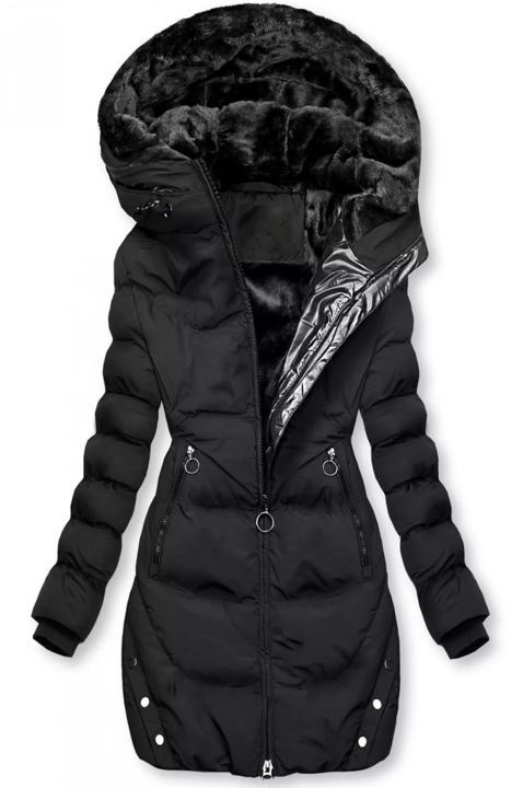 Damenjacke Gefüttert Modisch Mit Verlängerter Passform 0