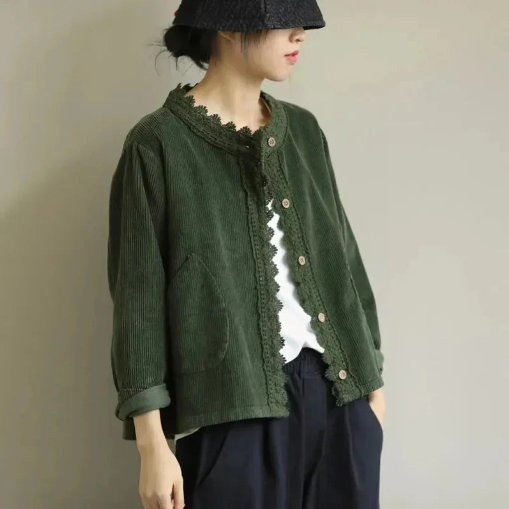 Damen Winterjacke kurz mit Ziernähten