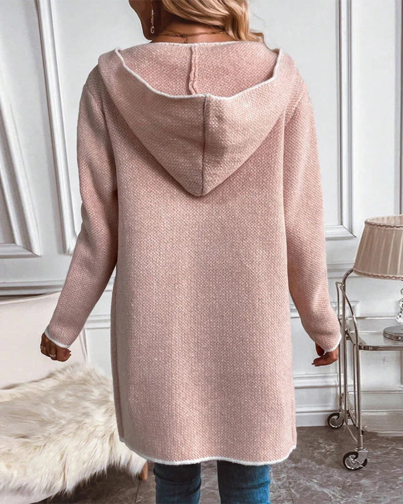 Damen Strickjacke mit Taschen und offenem Vorderteil