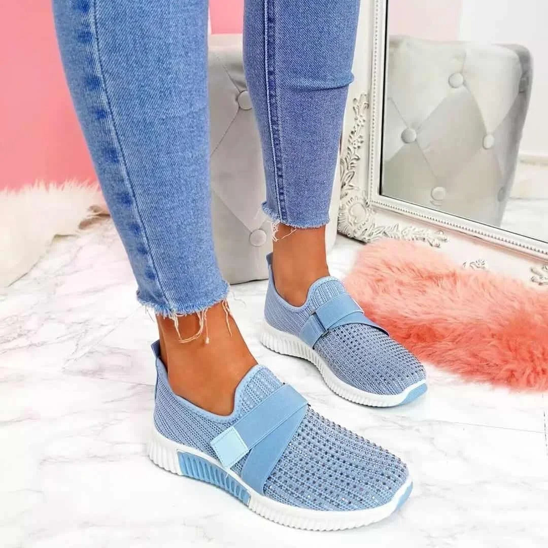 Damen schuhe mit T-Riemen und orthopädischer Unterstützung