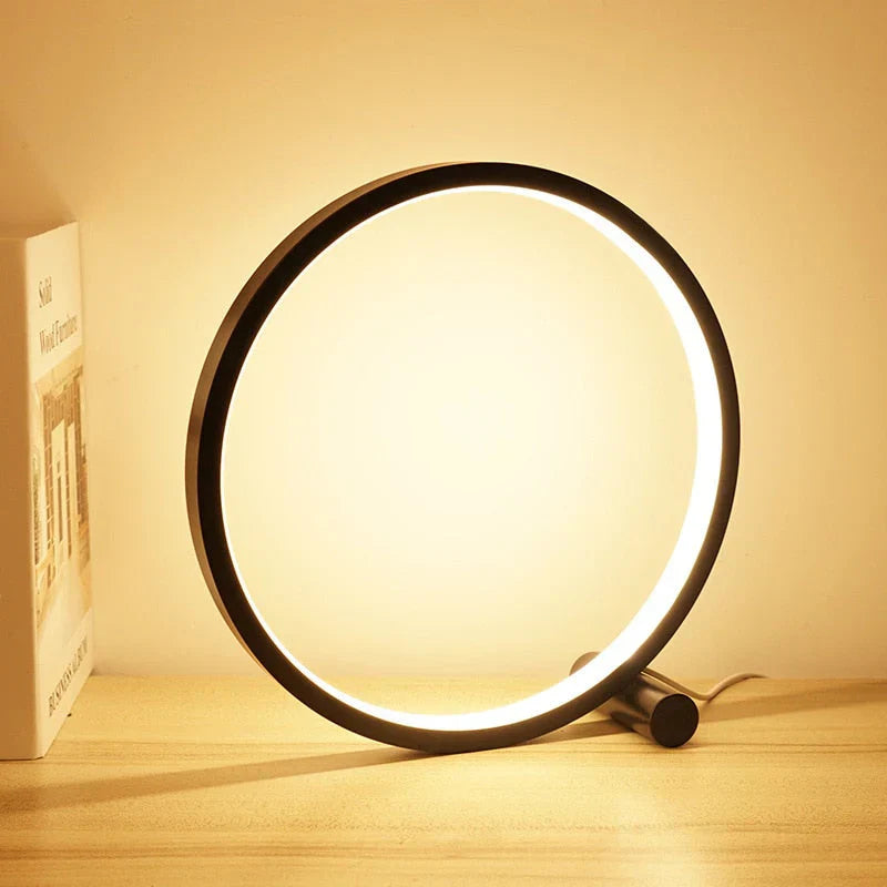 Moderne LED Nachttischlampe im Halo-Design für stilvolle Beleuchtung-2