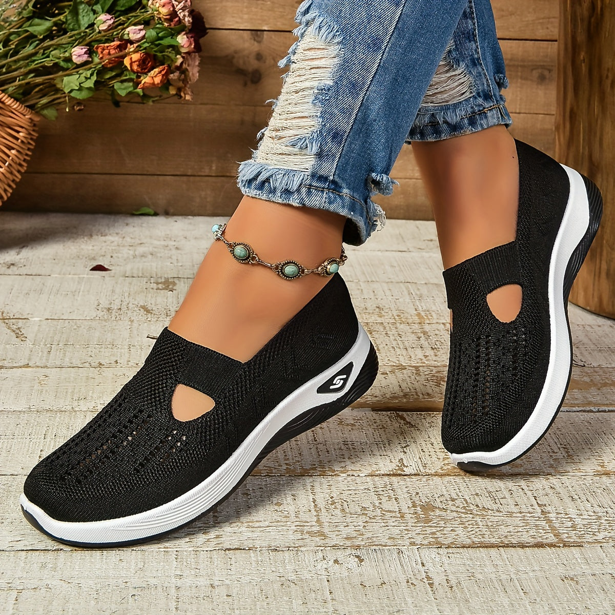 Damenschuhe mit orthopädischer Sohle zum Hineinschlüpfen