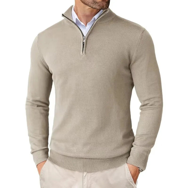 Herren Pullover | Half-Zip Verschluss | Wärmend & gepflegter Look