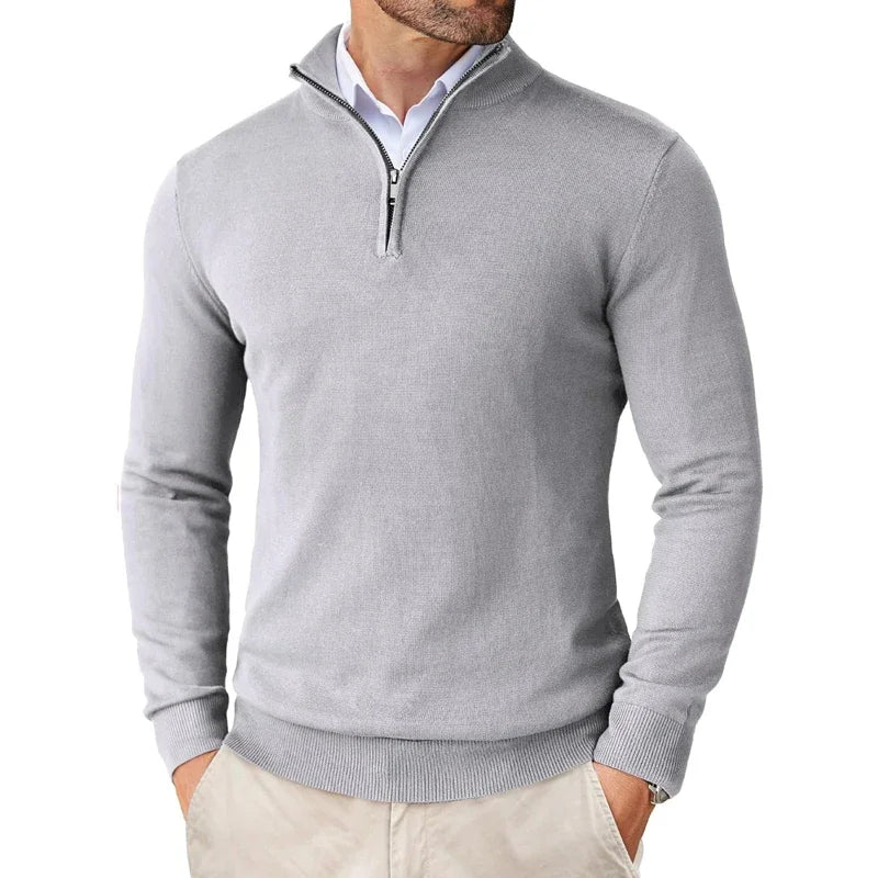 Herren Pullover | Half-Zip Verschluss | Wärmend & gepflegter Look