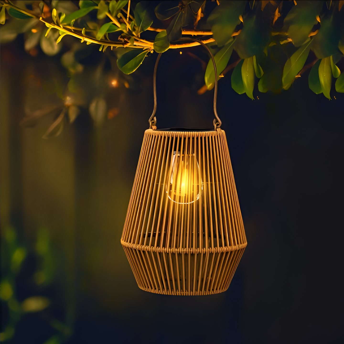 Stilvolle Solar-Außenlampe aus Bambus für Garten und Terrasse – Wasserdicht und Langlebig-6