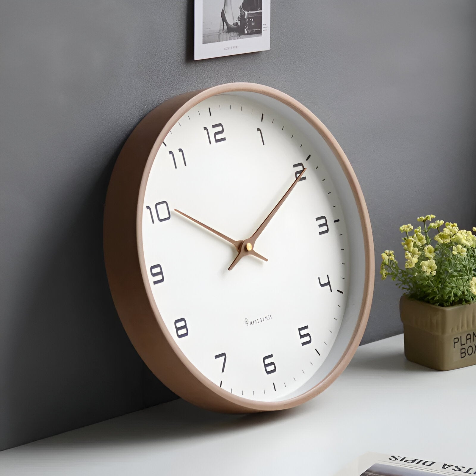 Runde Wanduhr Holz – Minimalistisches Design für Moderne Wohnräume-2
