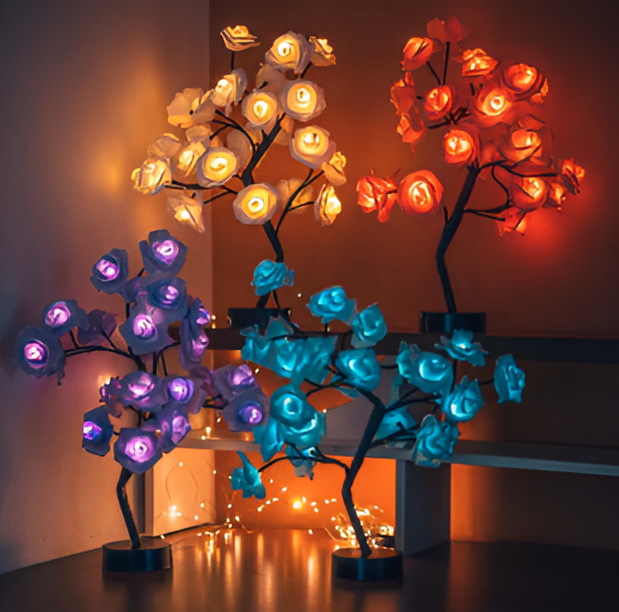 Rose Flower Tree - LED Nachtlicht - Nachtleuchte-2