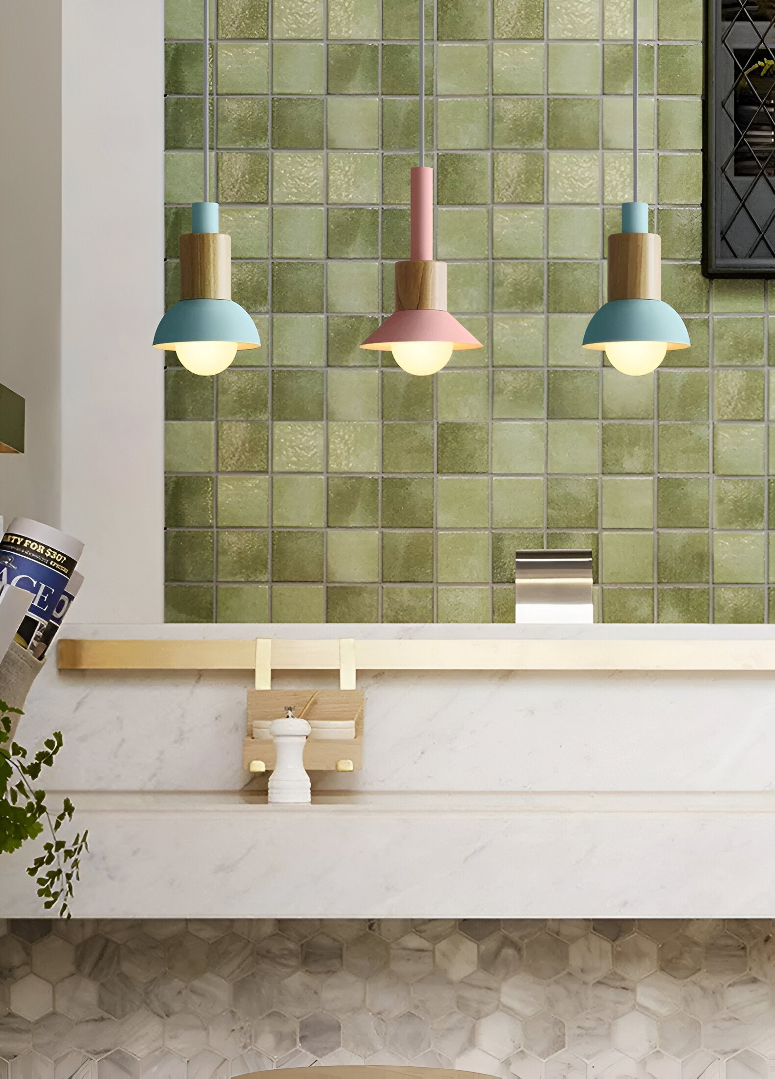 Moderne Pendelleuchte Hängelampe mit Bunt Design für Esszimmer und Wohnzimmer-3