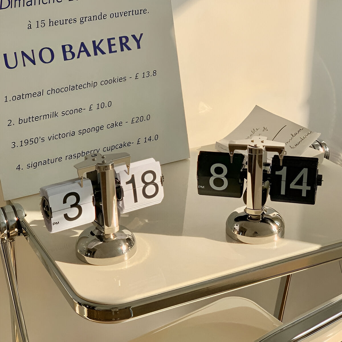 Minimalistische Tischuhr mit Automatischem Blättern und Elegantem Design-2