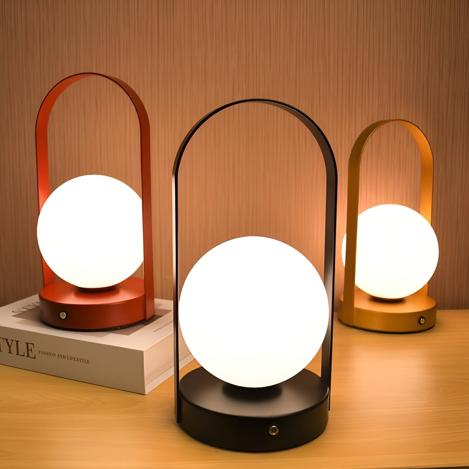 OrbitaLED - Kabellose Orb-Tischlampe - Wiederaufladbar & Rostfrei-1
