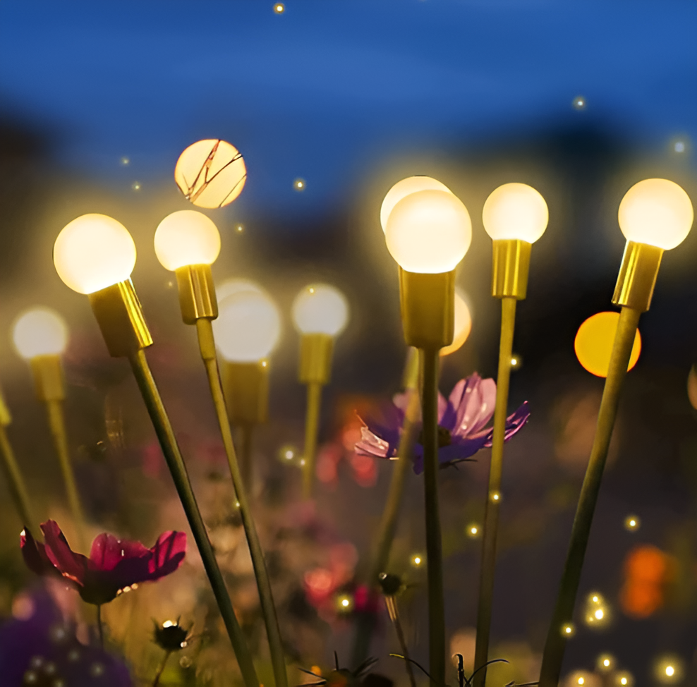 Zonne-tuinlamp met vuurvliegeffect