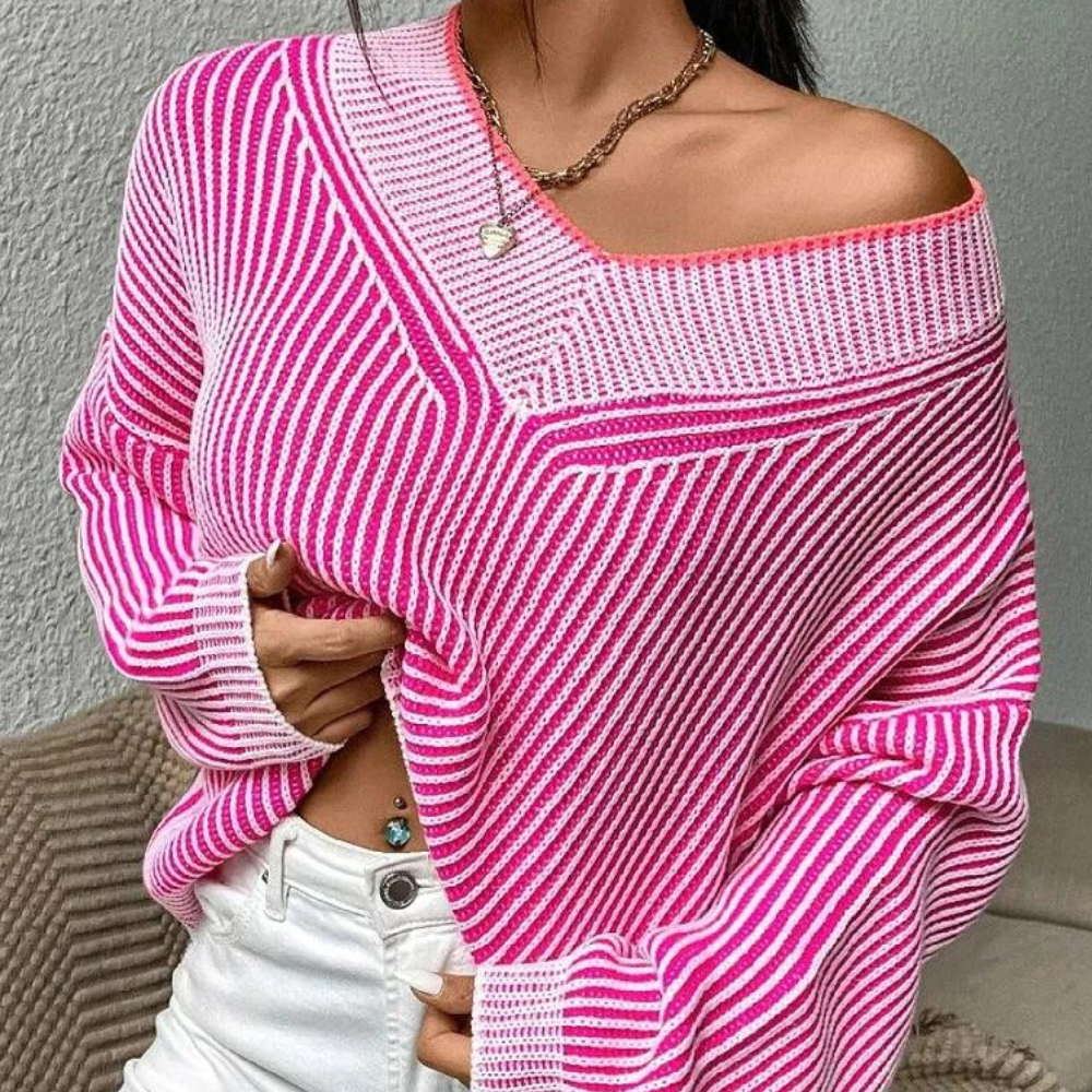 Stylischer Pullover für Damen mit Streifenmuster