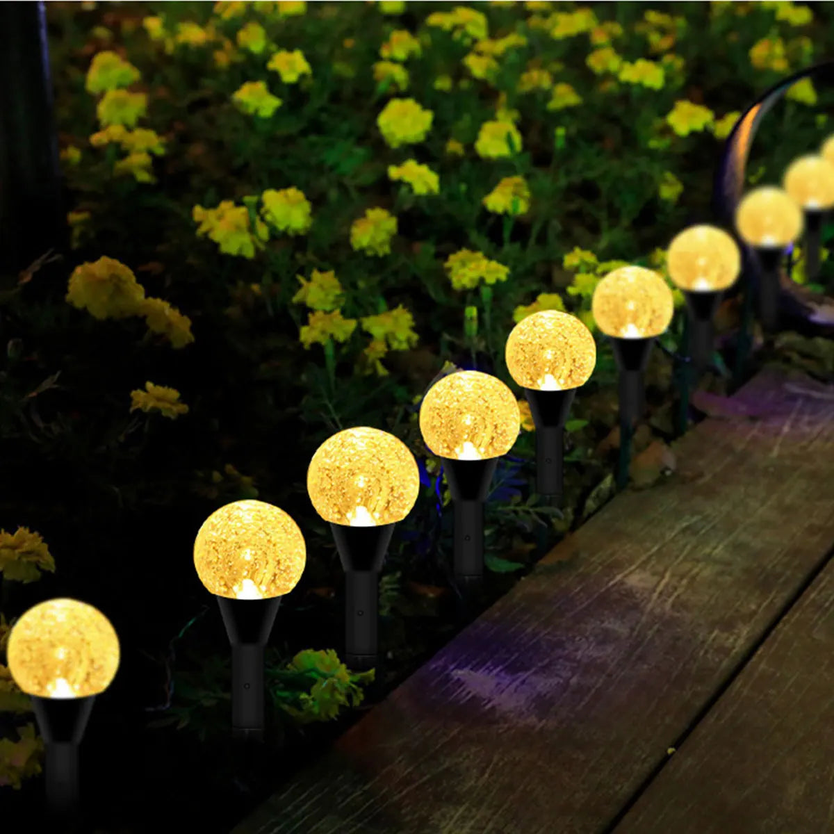 Magische Solarleuchten Garten – Wetterfeste Solarlampe mit Farbwechsel-LEDs-2