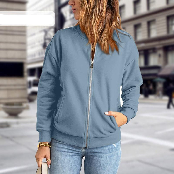 Leichte Zip-Up Übergangsjacke für Frauen
