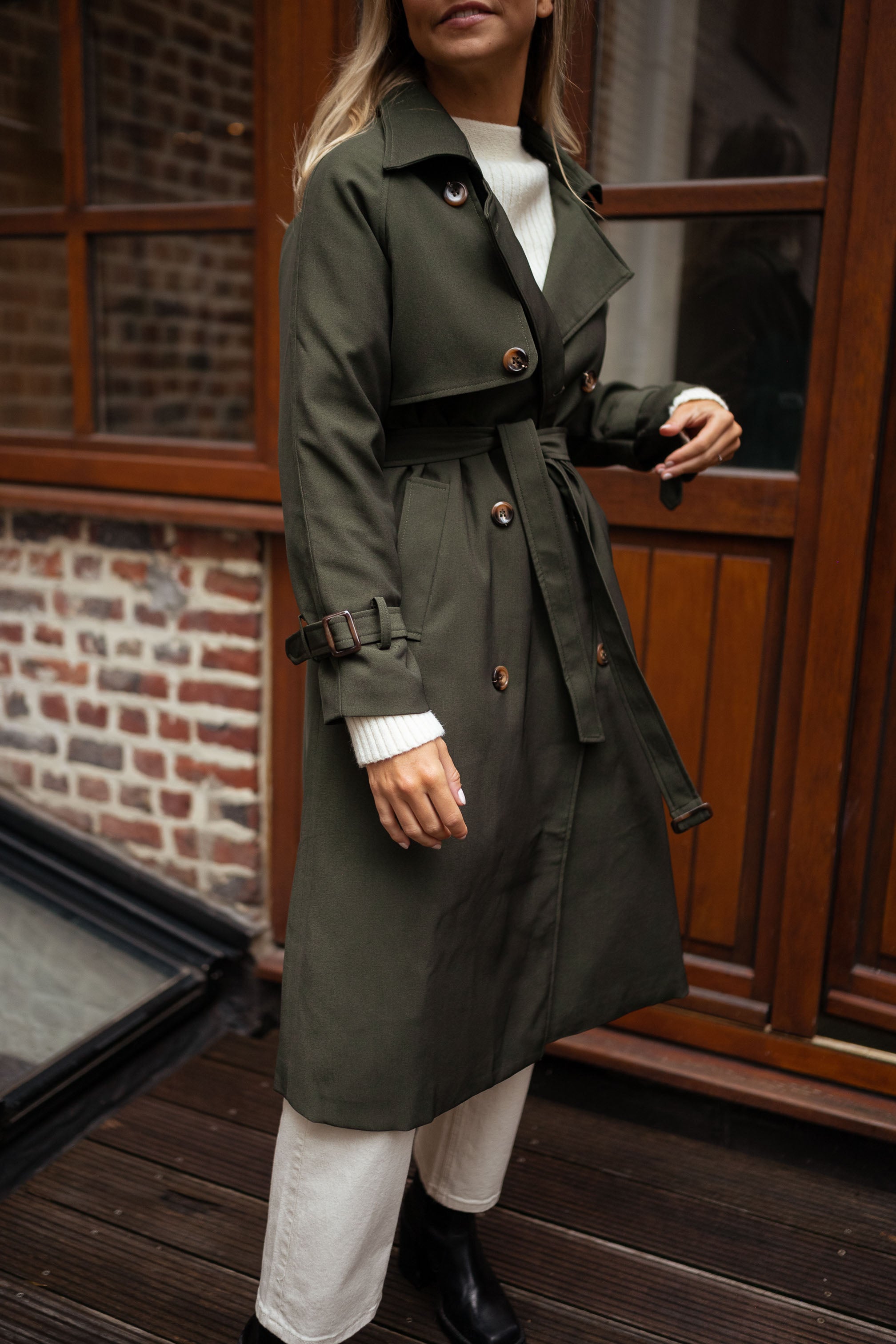 Damen Trenchcoat mit klassischem Revers