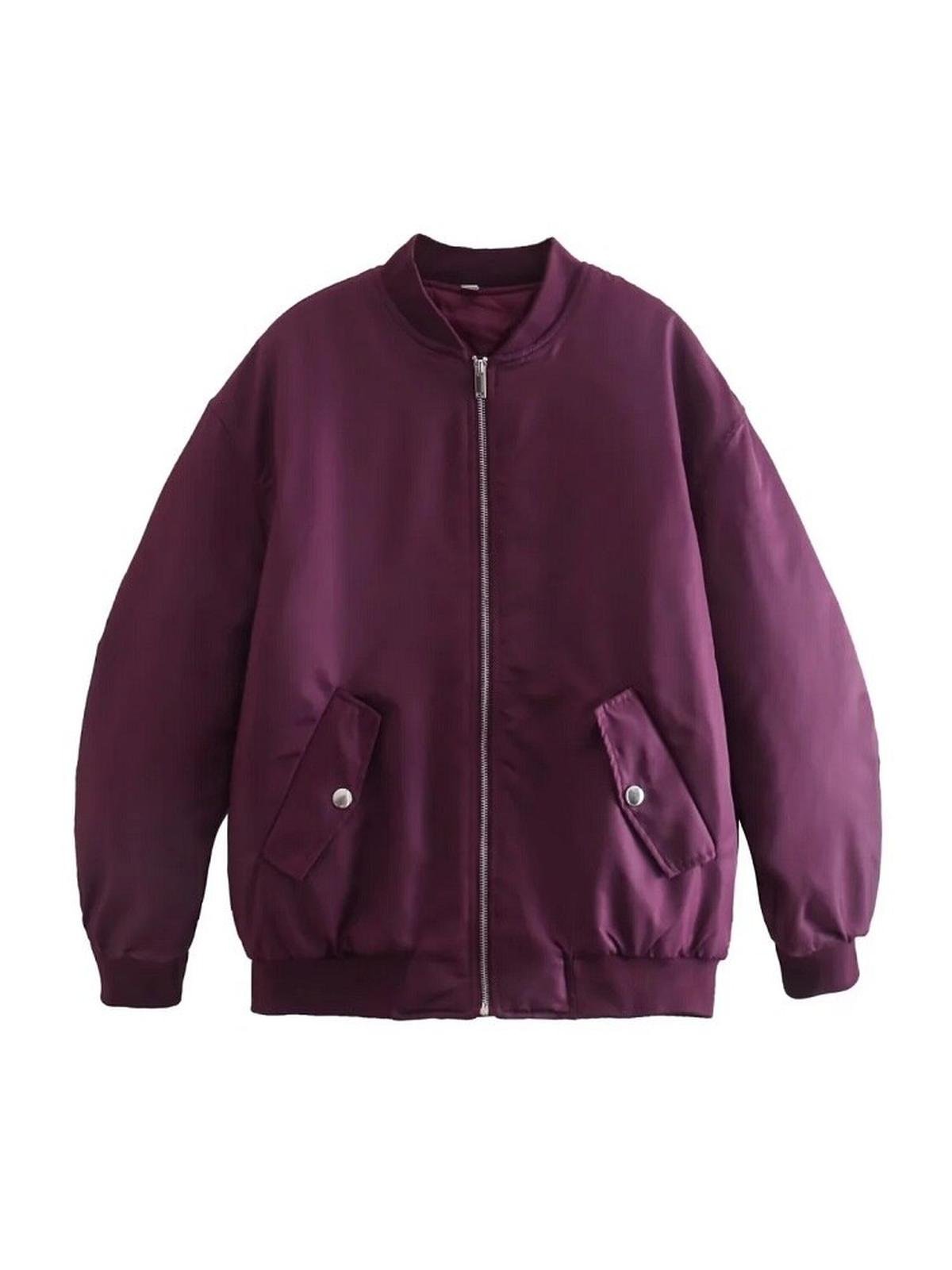 Damen Bomberjacke mit Oversize Schnitt und Reißverschluss