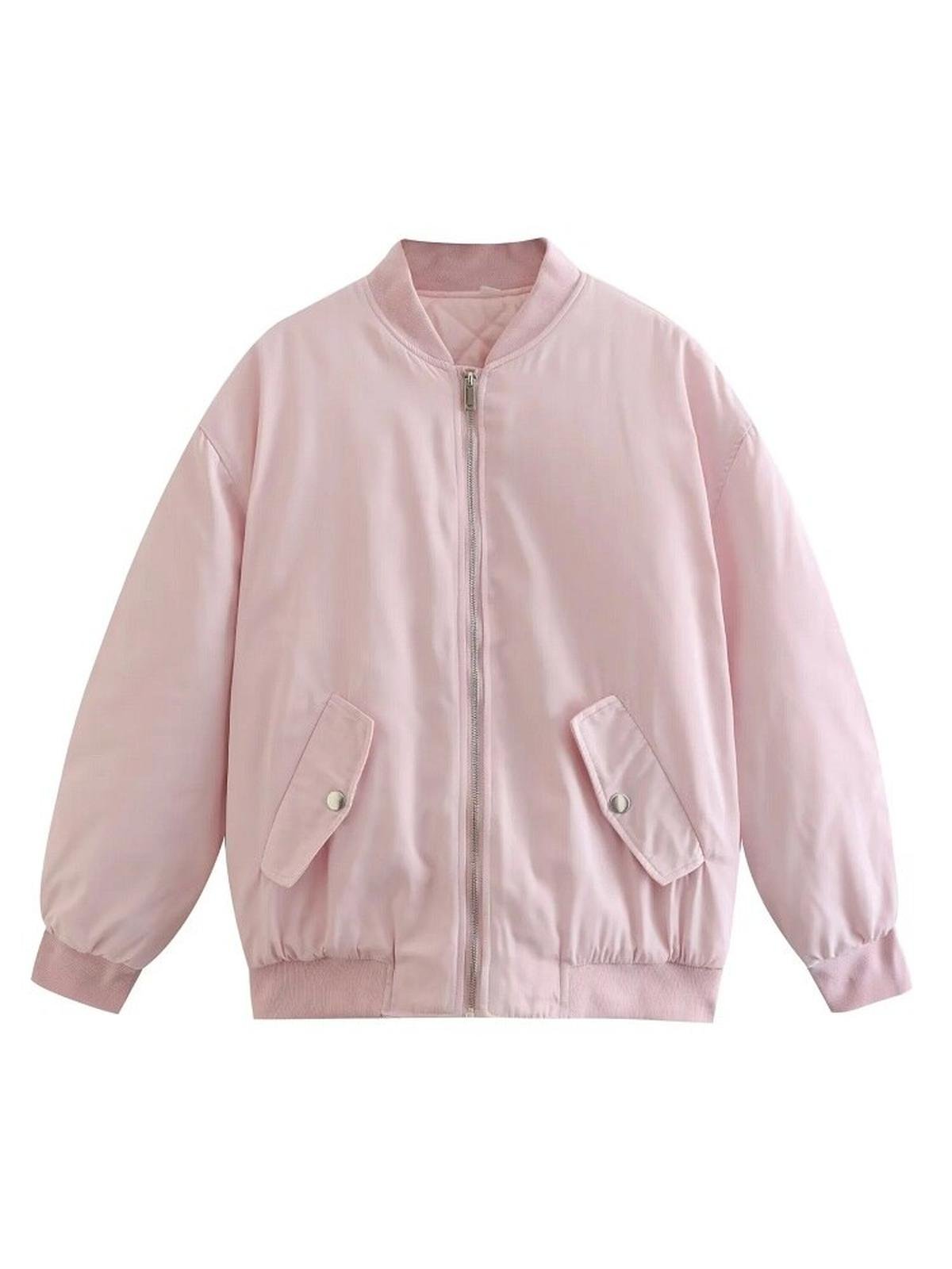 Damen Bomberjacke mit Oversize Schnitt und Reißverschluss