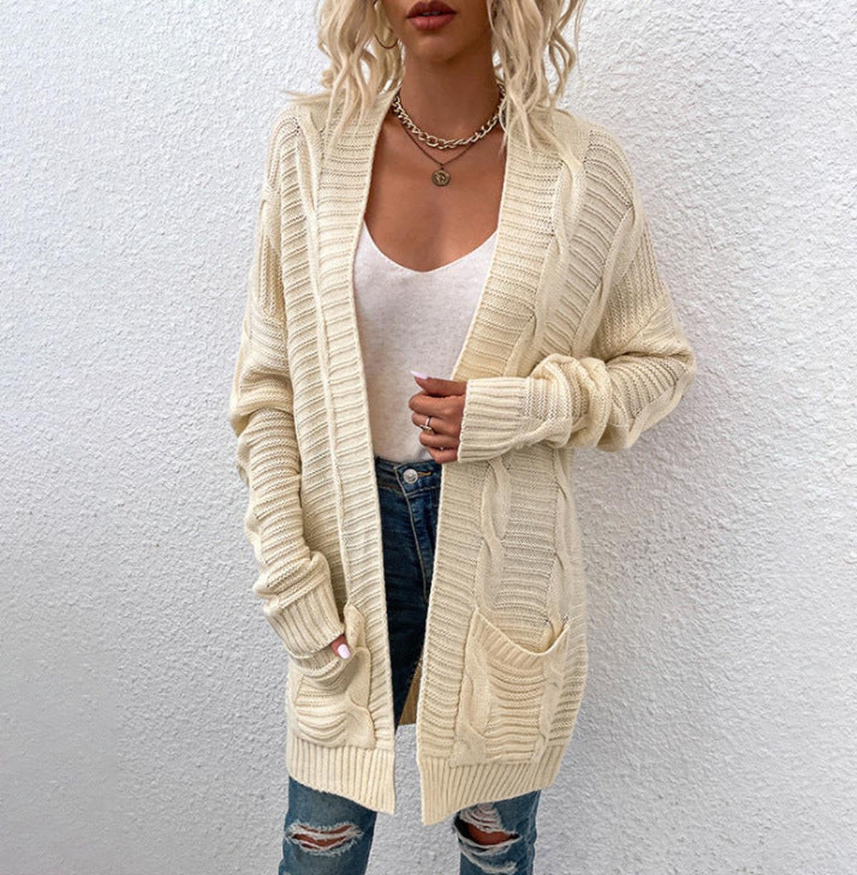 Damen Strickjacke mit lockerer Passform für den Winter