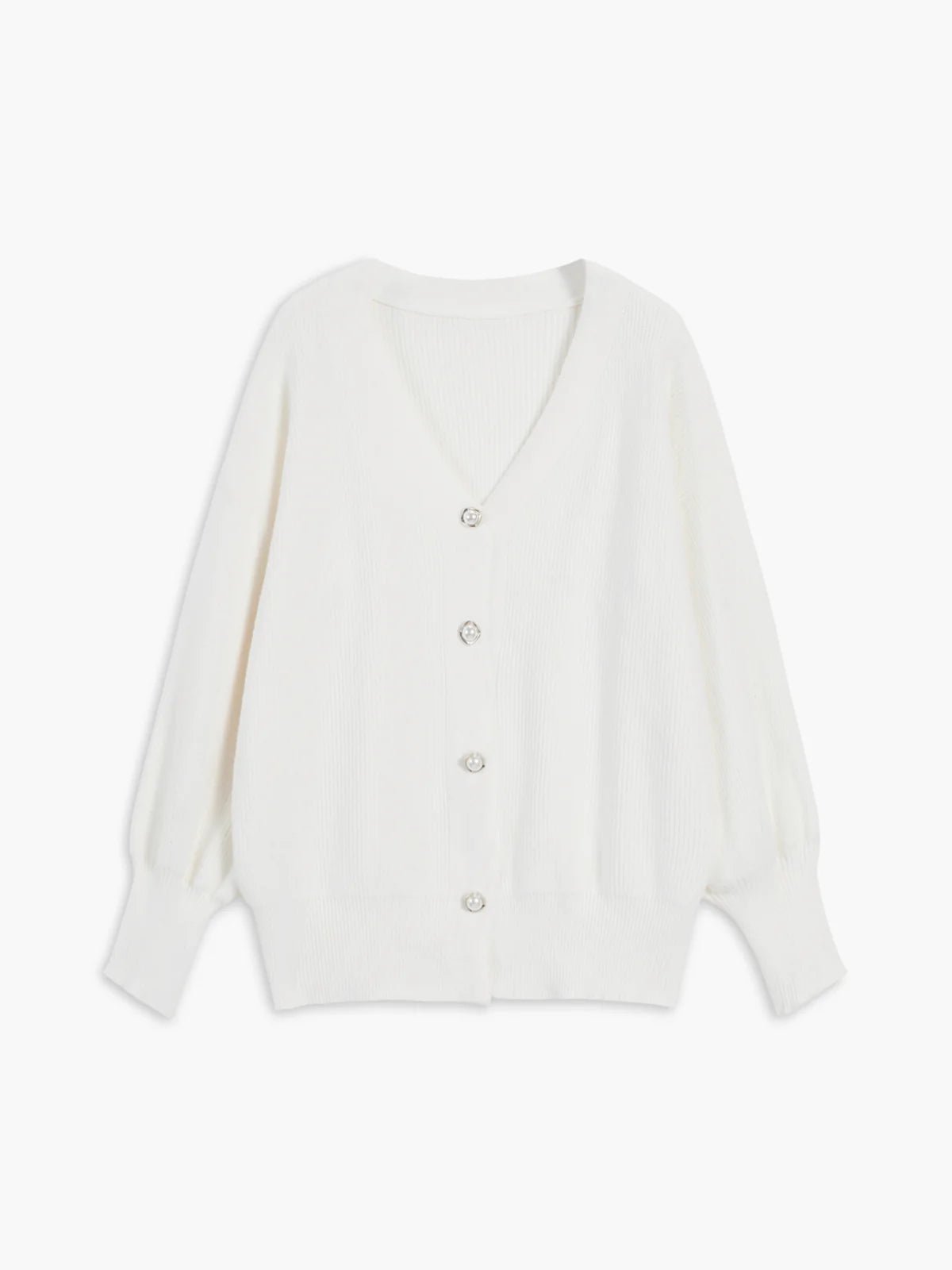 Damen Strickjacke mit Knopfleiste und weiter Silhouette