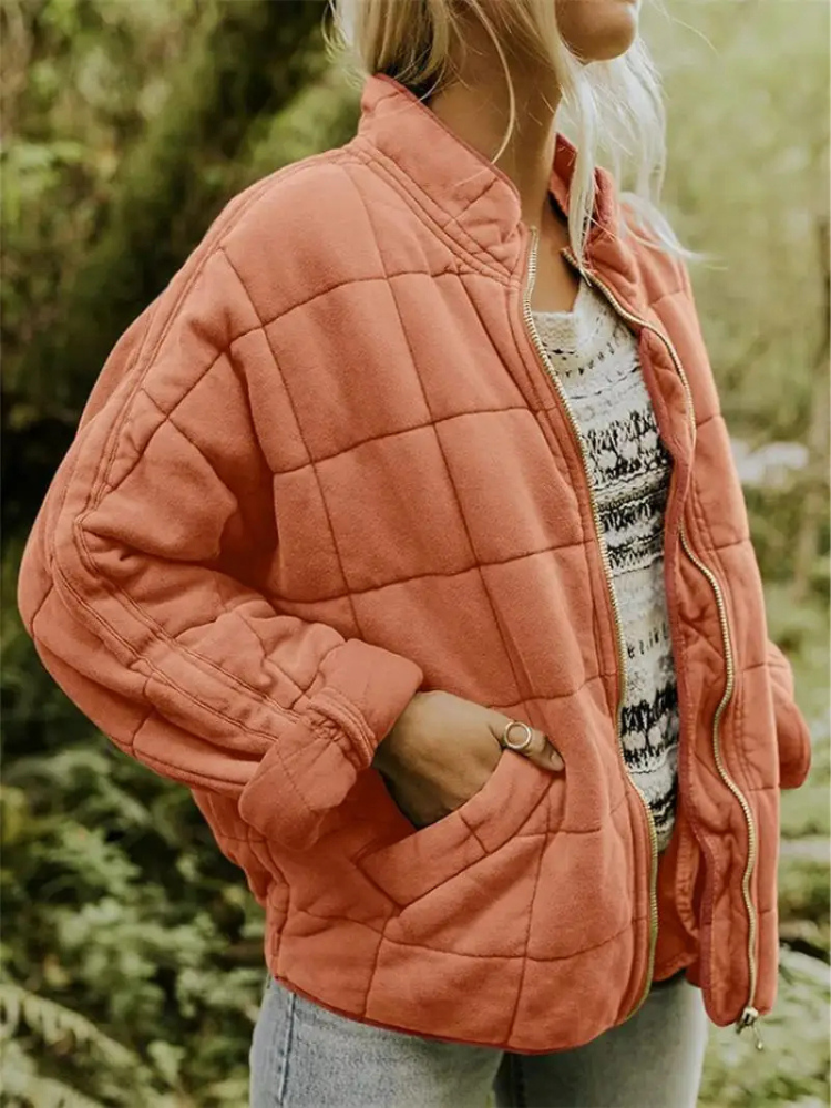 Damen Winterjacke mit lockerem Schnitt und geradem Verlauf
