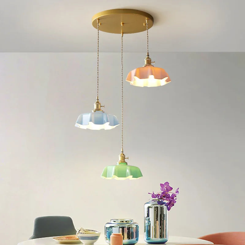 Elegante Pendelleuchte aus Messing für Esszimmer und Wohnzimmer, stilvolle Hängeleuchte-2