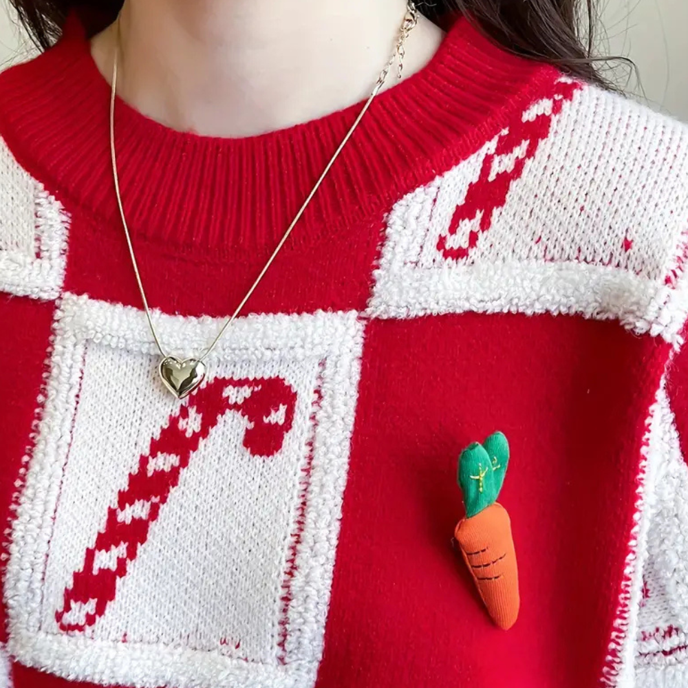 Roter Oversize-Weihnachtspullover | Hässlicher Weihnachtspullover für Damen 2