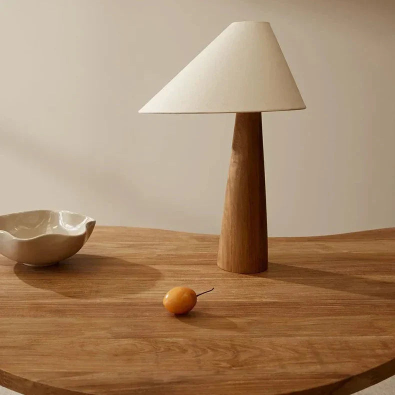 TriadGlow Holz Tischlampe | Skandinavisches Design | Dimmbar | Dekor für Zuhause und Büro-3