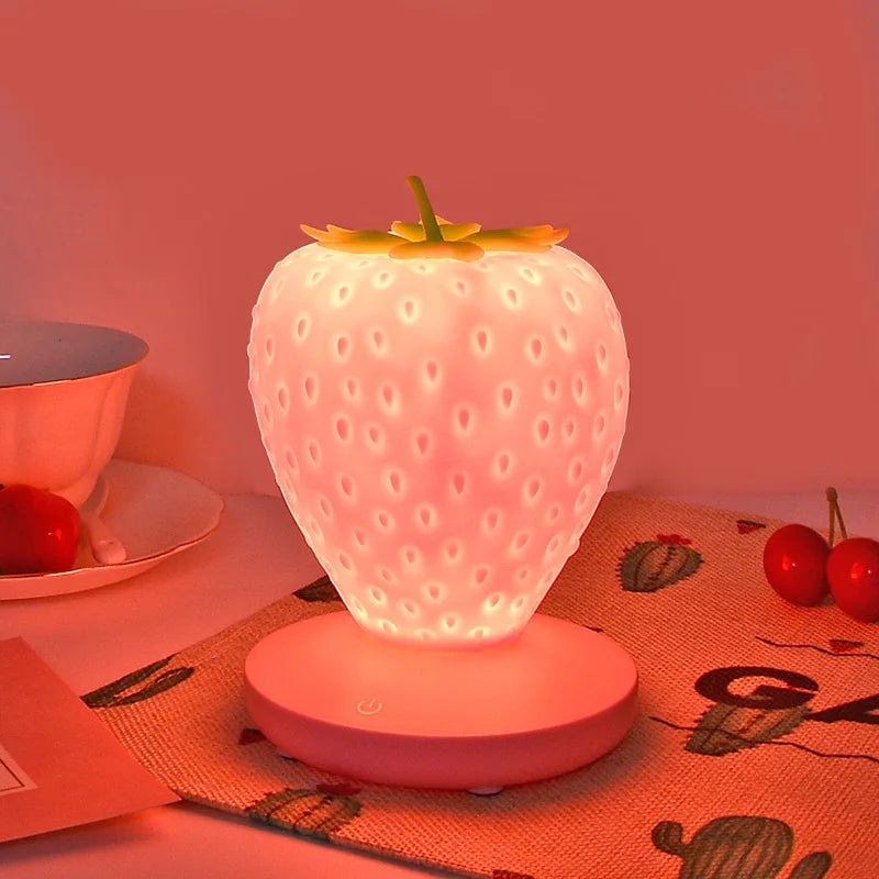 Keramische Erdbeer-Wiederaufladbare Tischlampe-1