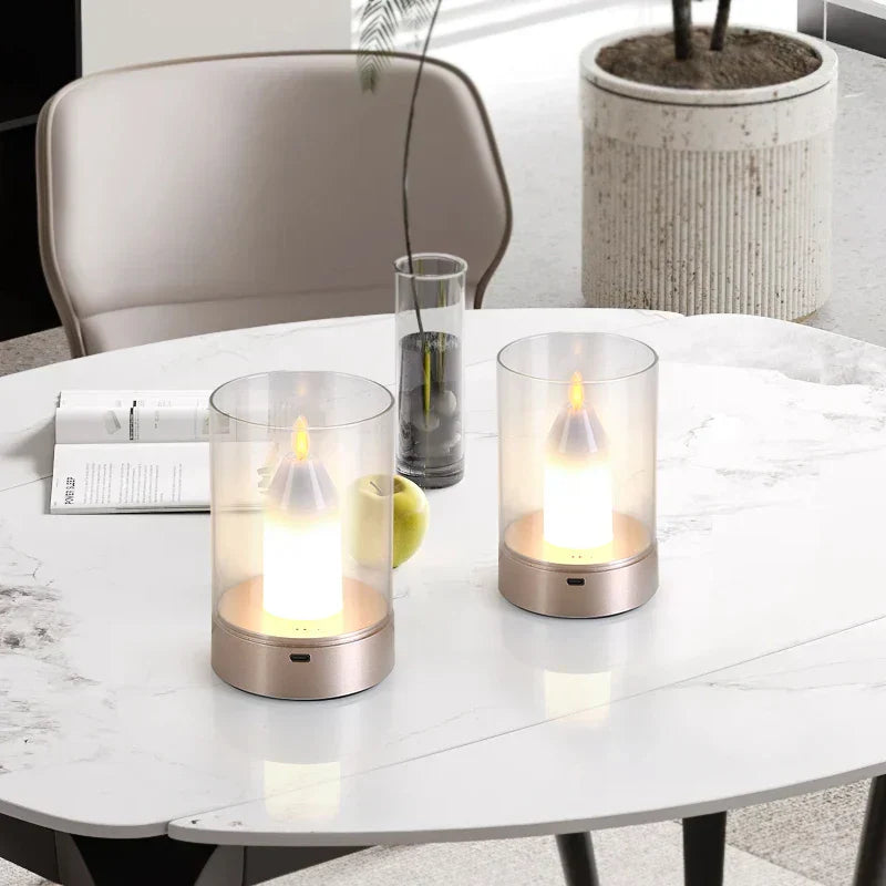 Elegante Kerzenlampe mit Schwebender Flamme und Innovativer Sensortechnologie-3