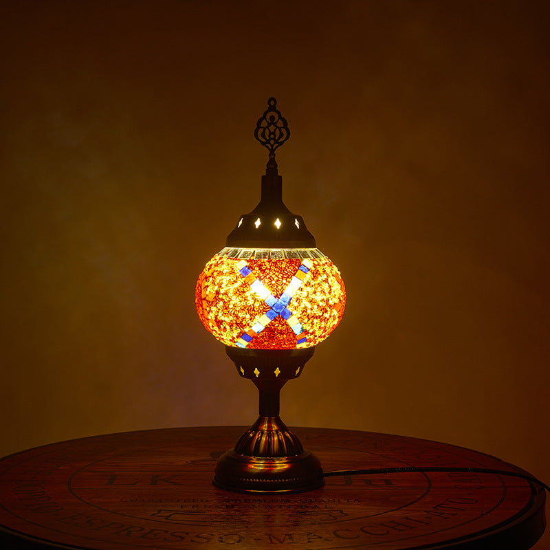 Trendy Romantische Ovale Eisen Tischlampe für Schlafzimmer