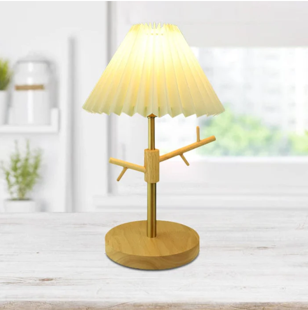 Moderne Nachttischlampe mit Klappbarem Design und Dekorativer Zieraufhängung-2