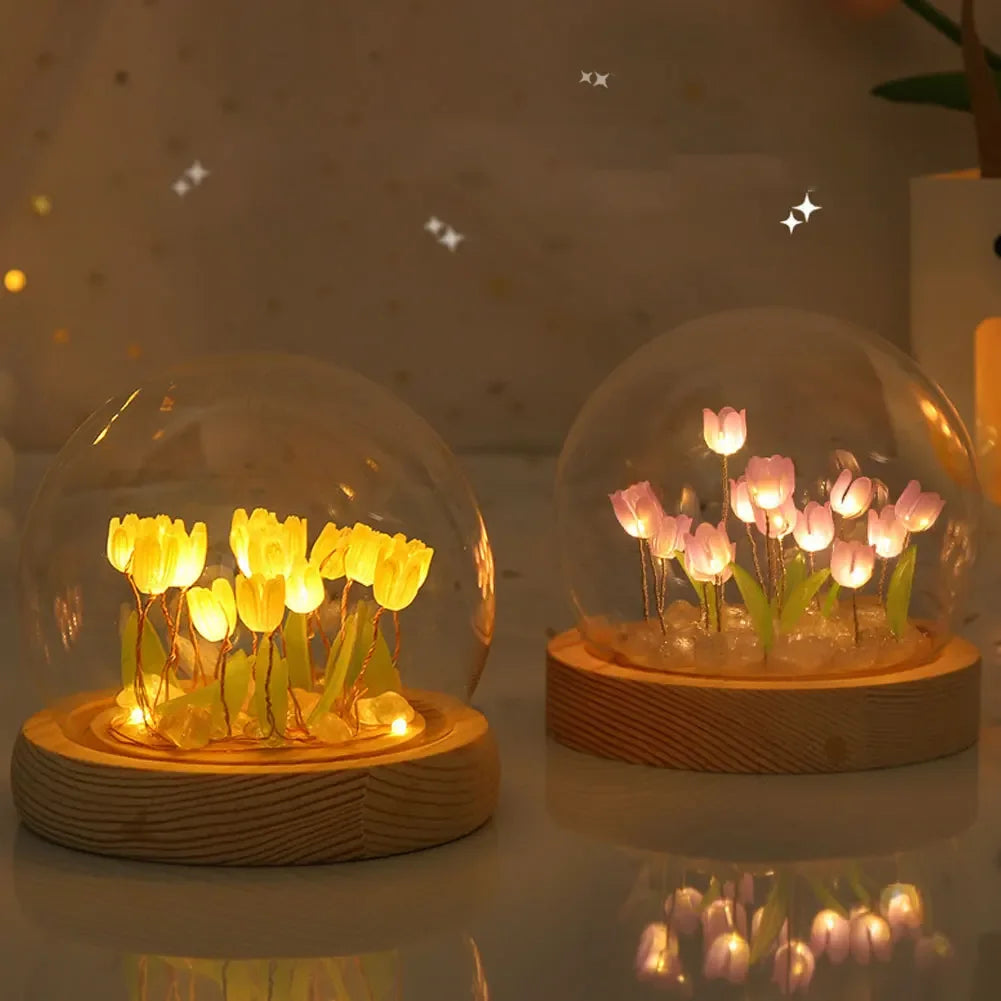 TulipLight | Handgefertigte niedliche Blumen-Tischlampe-2