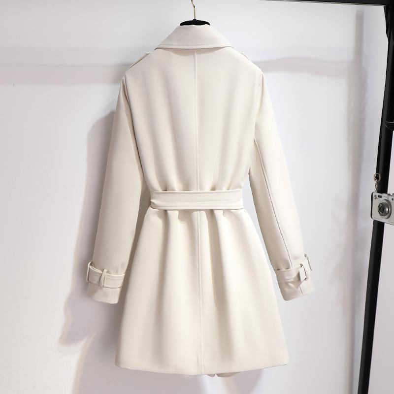 Eleganter weißer Trenchcoat mit Taillengürtel für Damen