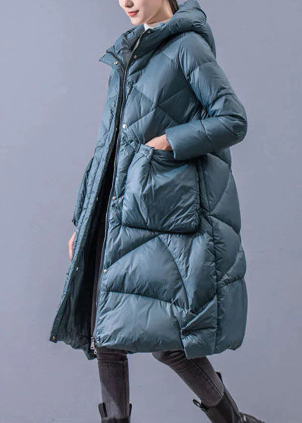 Damen Winterjacke mit gestepptem Aufbau und weiter Schnittführung