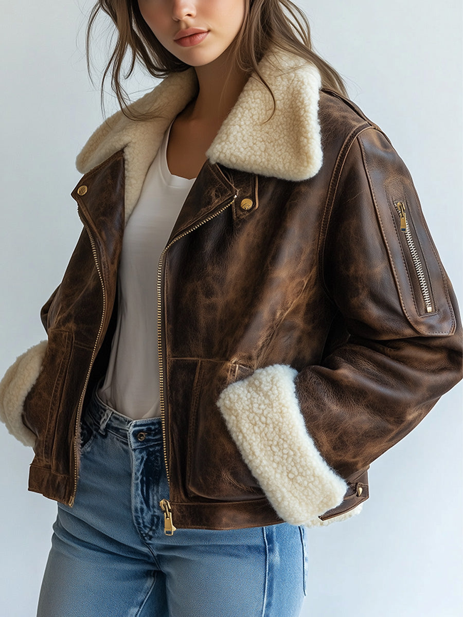 Damen Winterjacke mit Reverskragen und wärmendem Innenfutter
