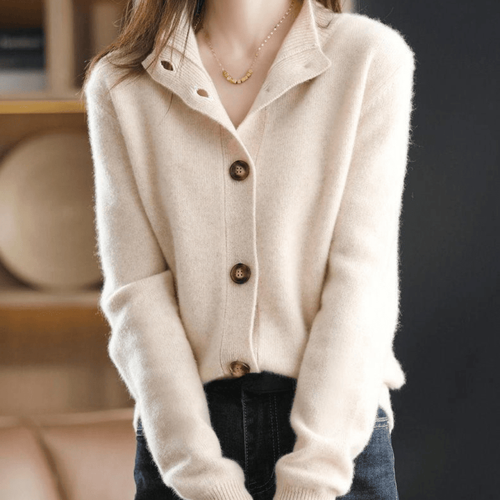 Strickjacke Damen mit Knopfverschluss für Winter