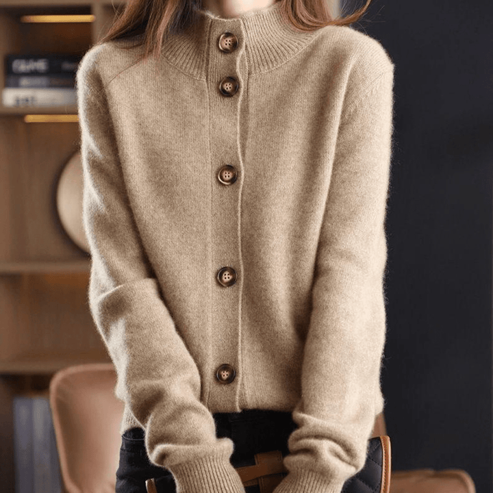 Strickjacke Damen mit Knopfverschluss für Winter