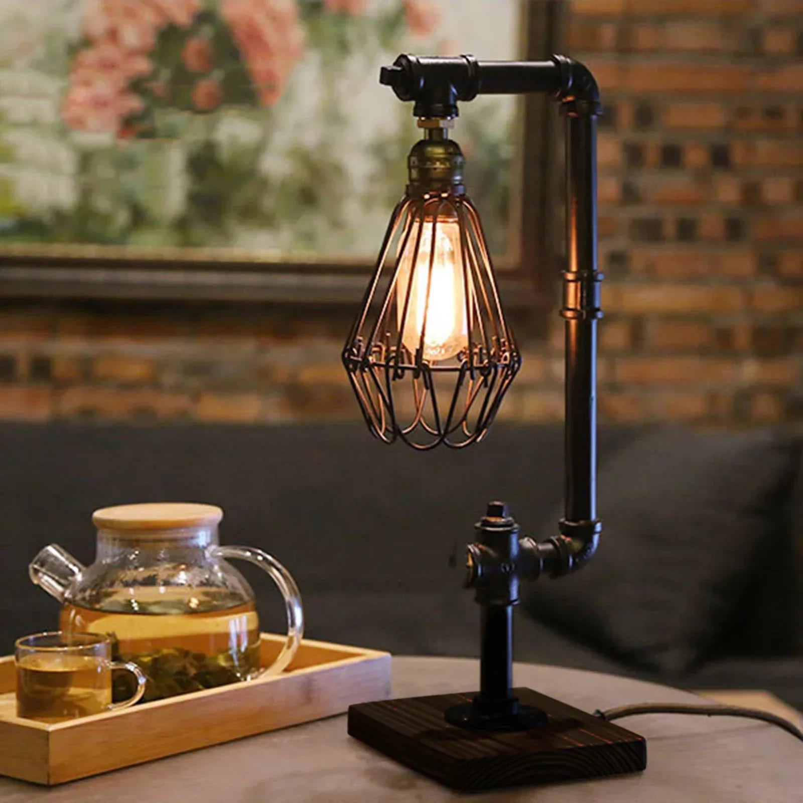 Industrial Vintage Metall Tischlampe - Retro -Design -Licht im Loft -Stil-1