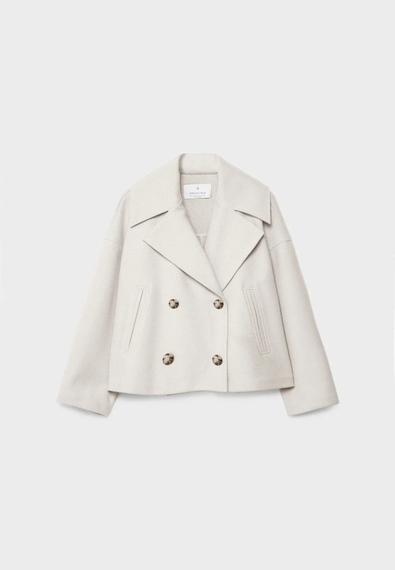 Kurze Damenjacke mit doppelter Knopfreihe