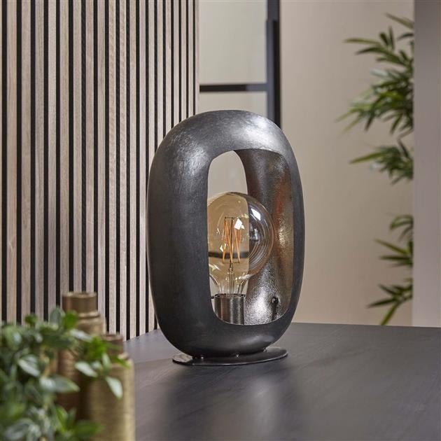 EleganceLight Tischlampe Schwarz-Nickel | Modernes Design | Stimmungsvolle Beleuchtung für Wohn- & Schlafzimmer-2
