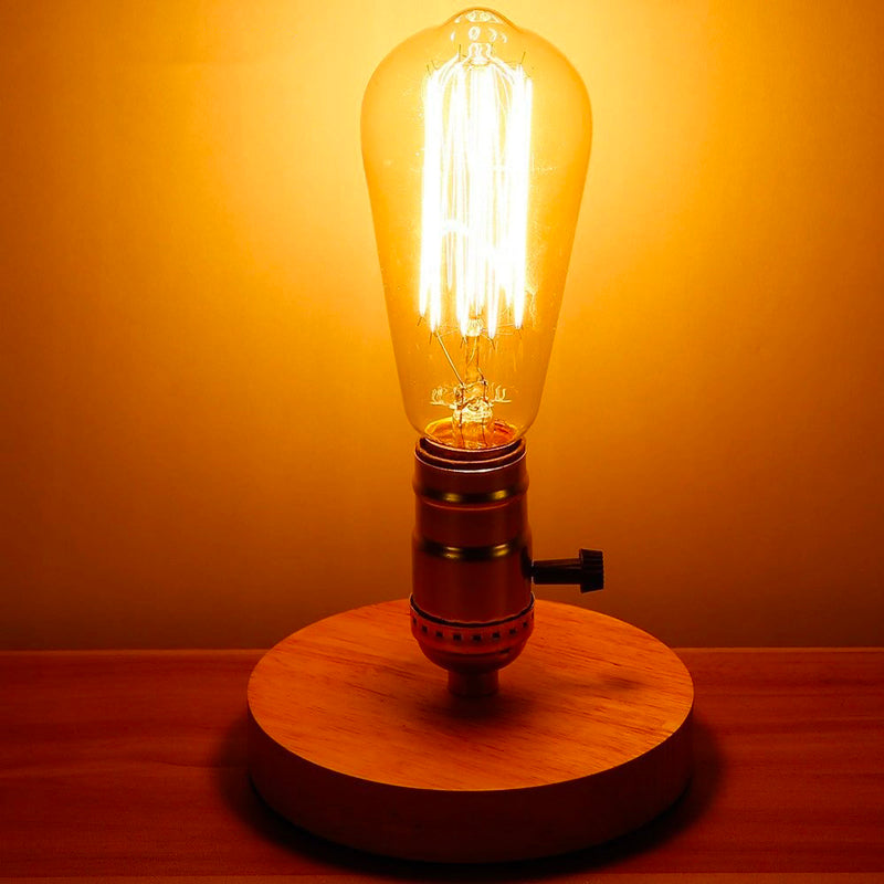 Edison Holz Nachttischlampe-3